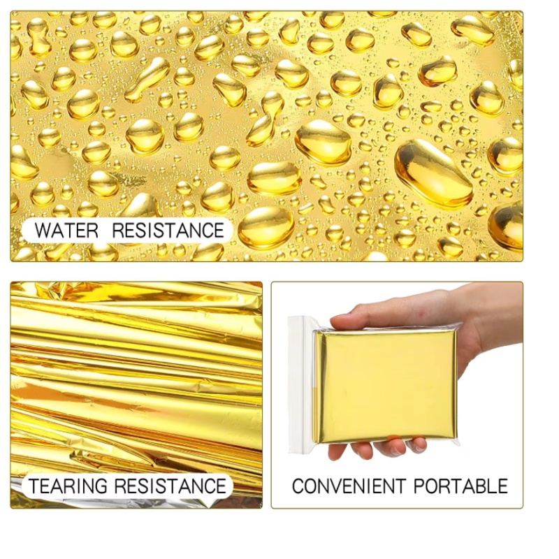 130×210cm Gold Mylar Survival  - огляд і ціна Survival Blanket Reflective