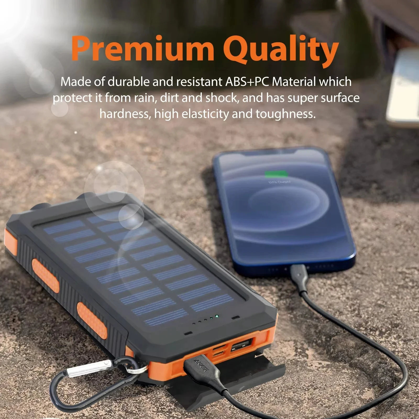 Waterproof Solar Power Bank 20 - огляд і ціна Solar Emergency Charger