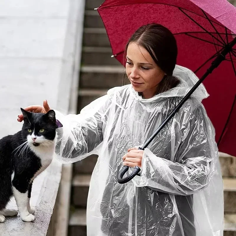 5/10PCS Compact Disposable Rai - огляд і ціна Emergency Poncho Rain