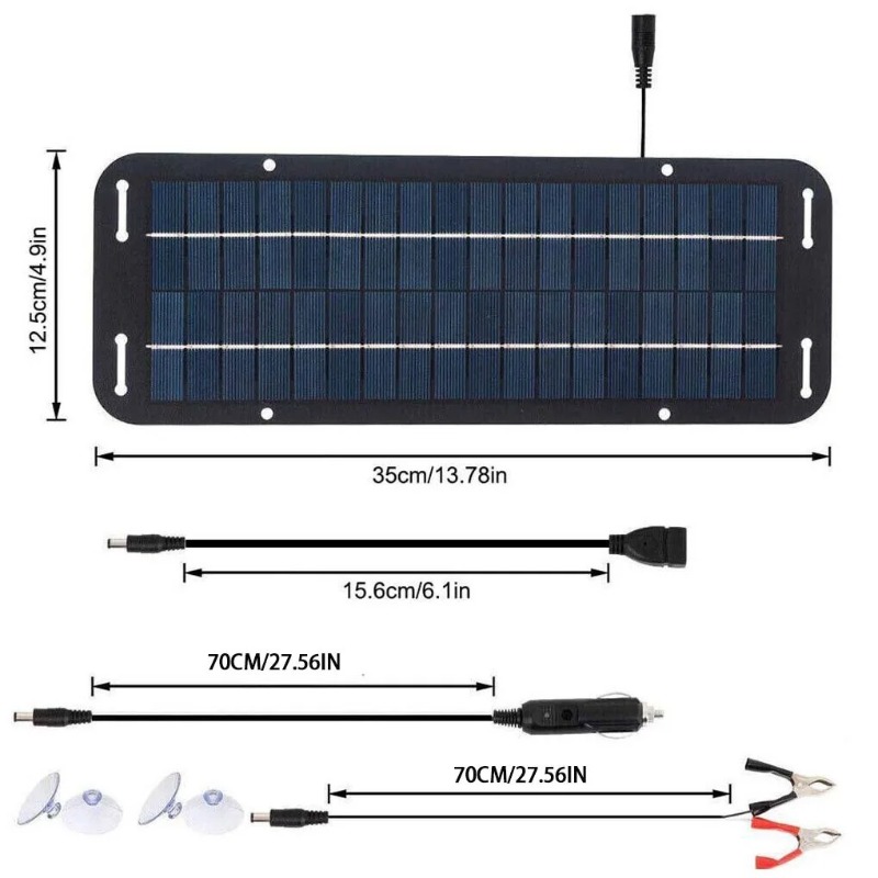 6W 5V Flexible Solar Panel Cha - огляд і ціна Solar Emergency Charger