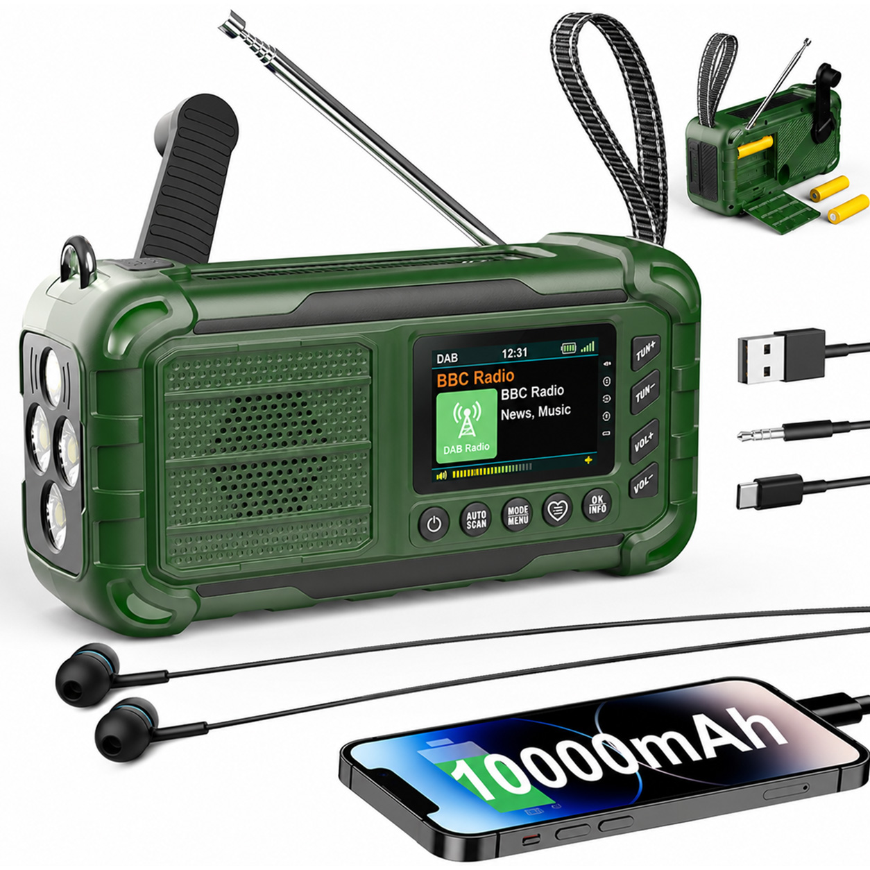 Hand Crank Solar AM FM DAB Wea - огляд і ціна Solar Emergency Charger